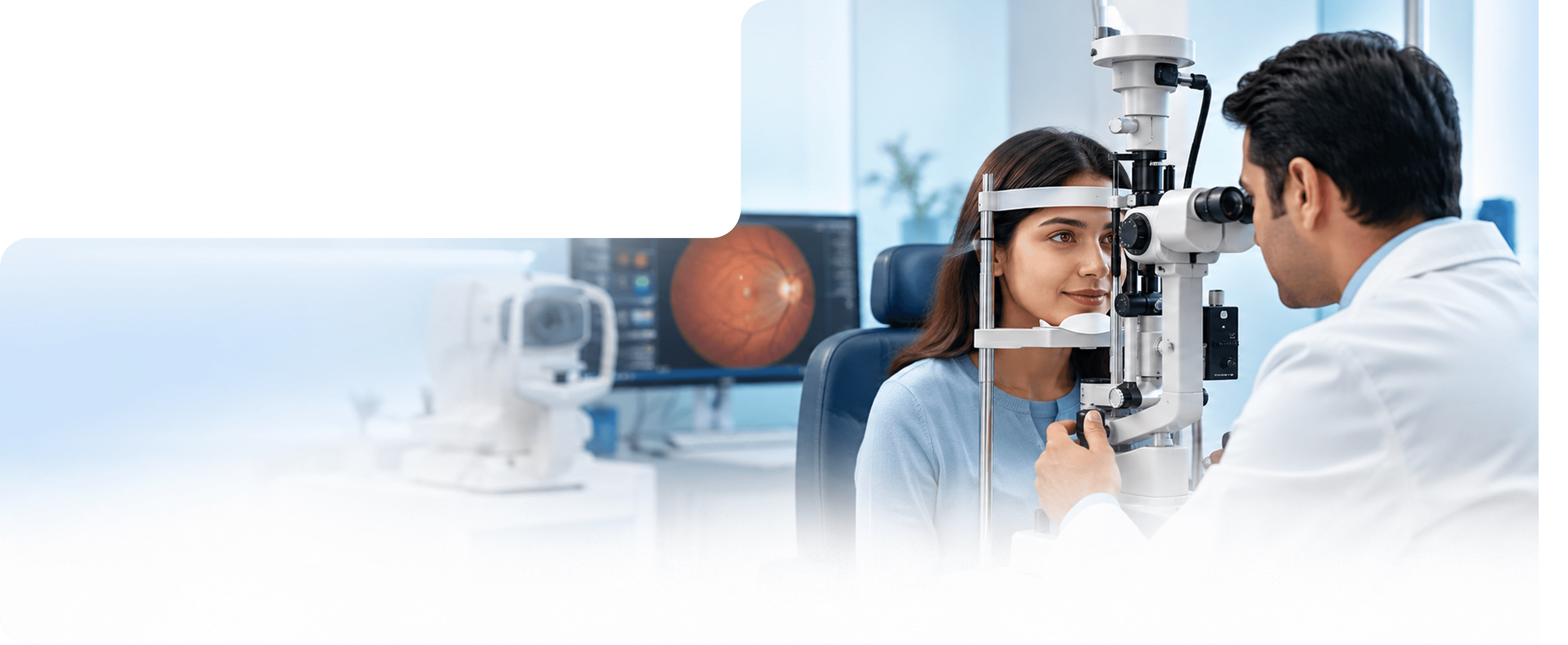 Retinal and refraction examination for squint diagnosis
