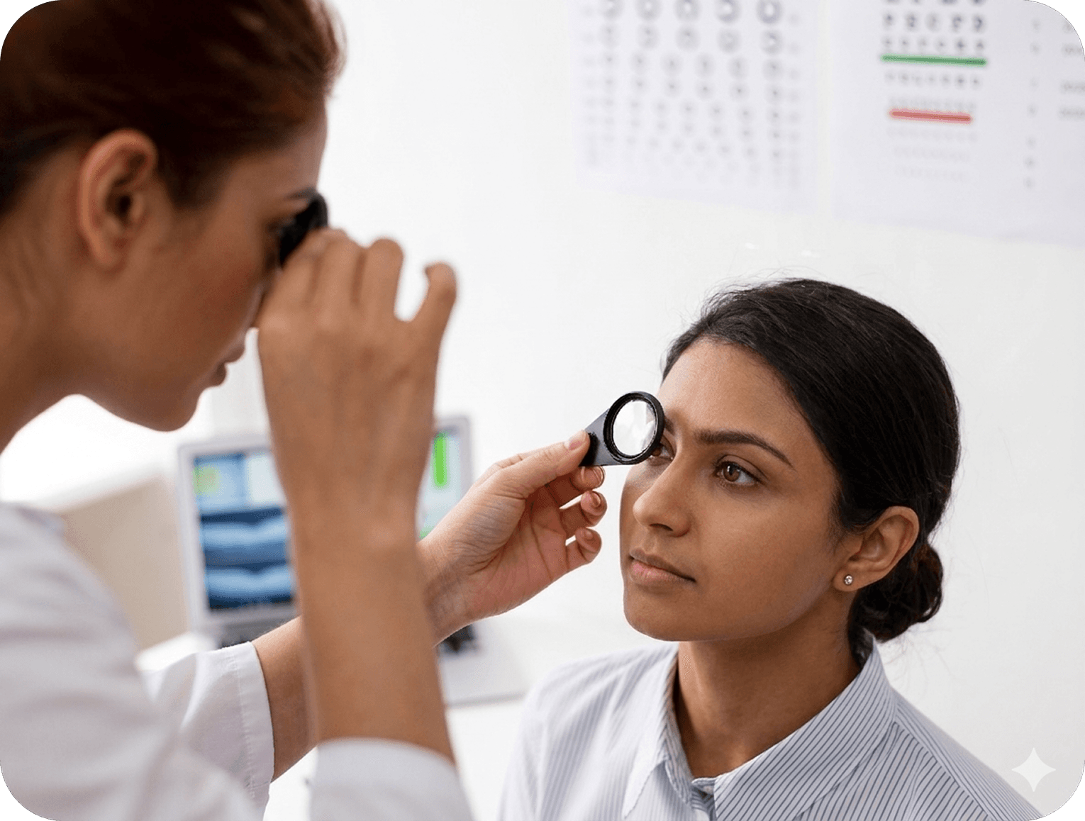 Squint eye examination